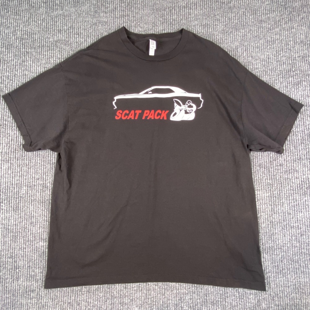 American Apparel T-Shirt Mens 2XL Black Dodge Scat Pack Graphic Muscle Car Tee